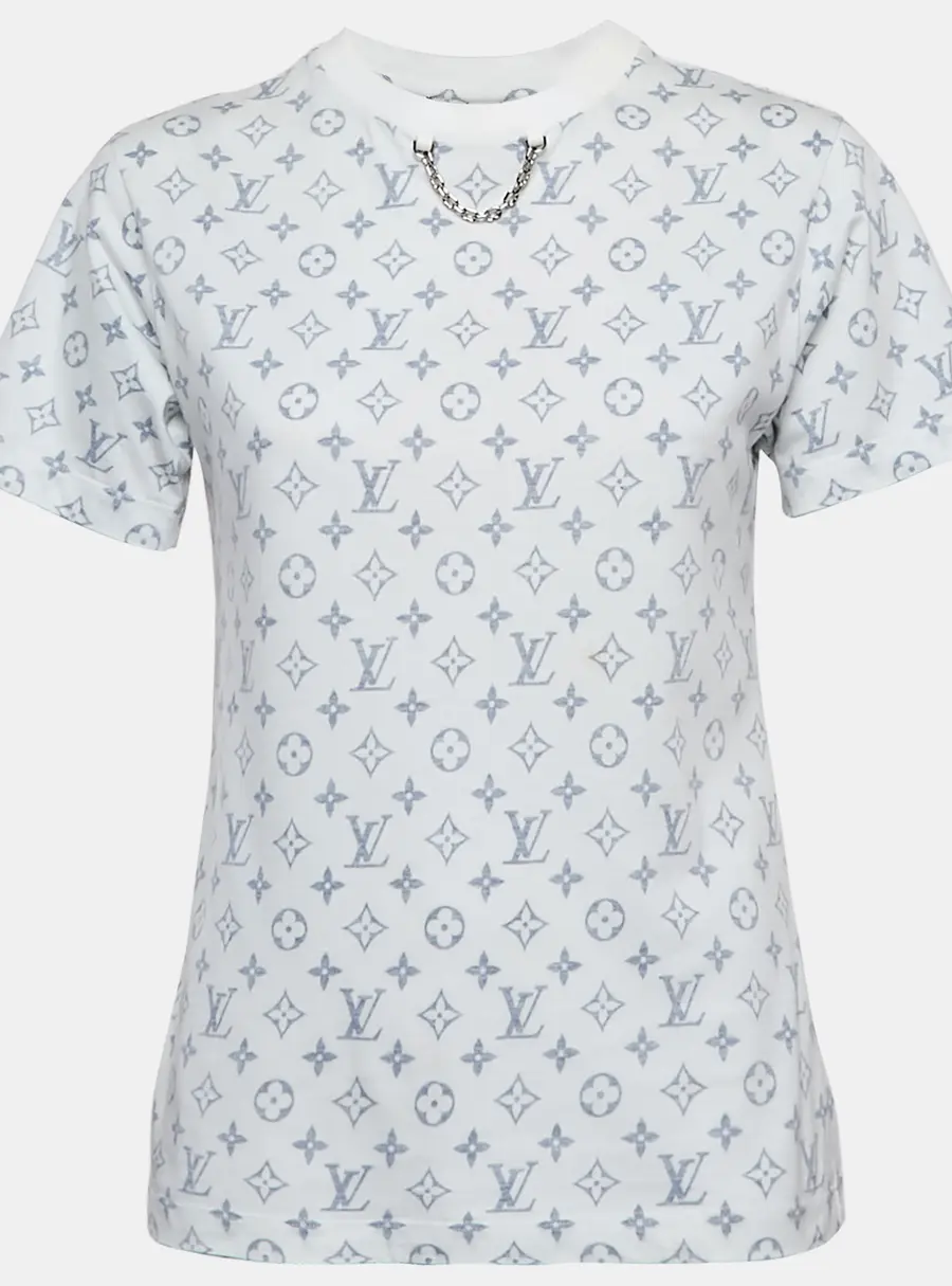 Louis Vuitton White Monogram Jersey T-Shirt XS