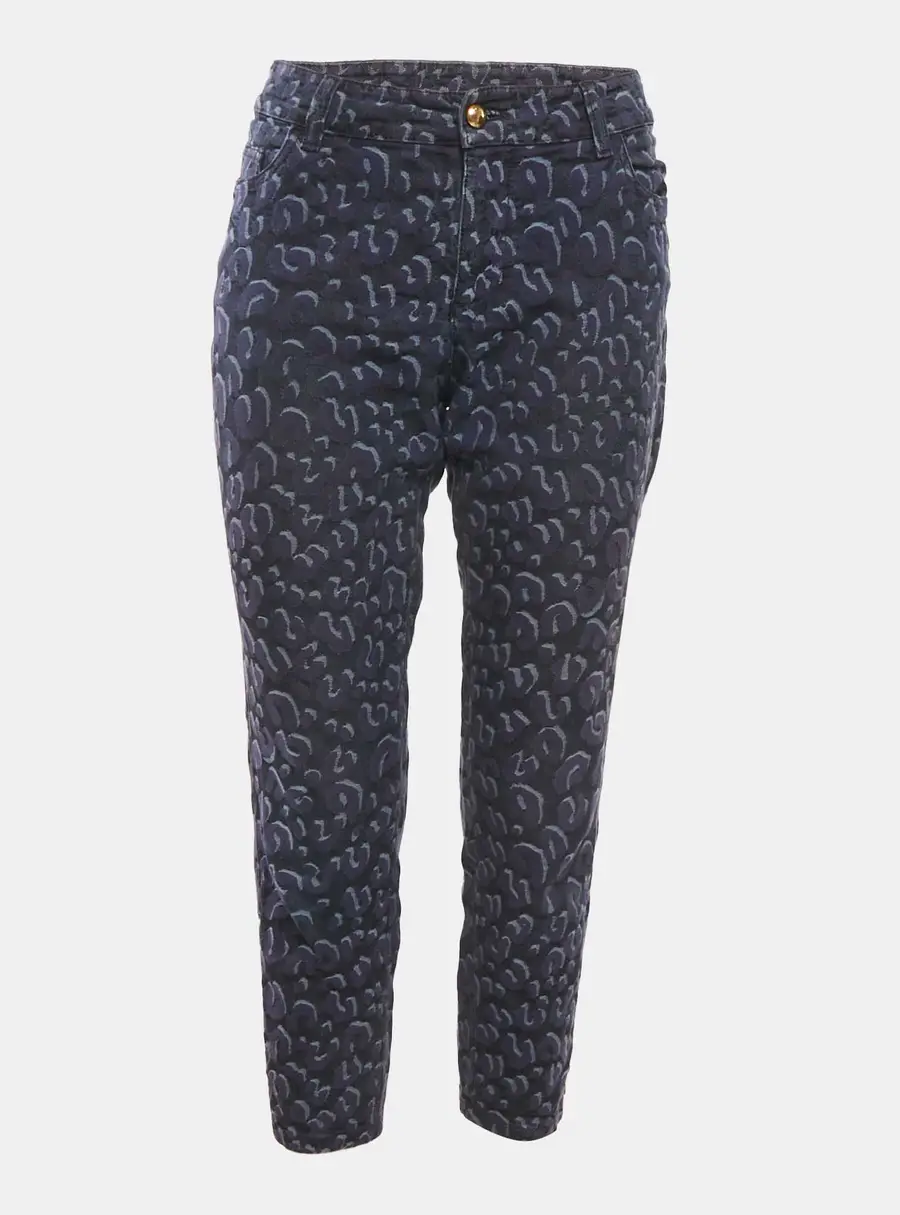 Louis Vuitton Blue Jacquard Denim Jeans M Waist 30"
