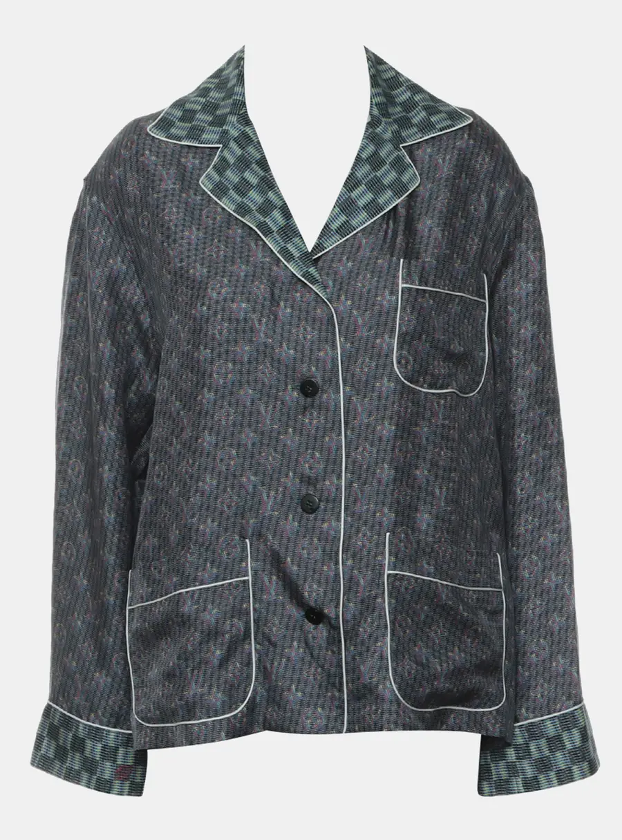 Louis Vuitton Multicolor Monogram White List Shirt S