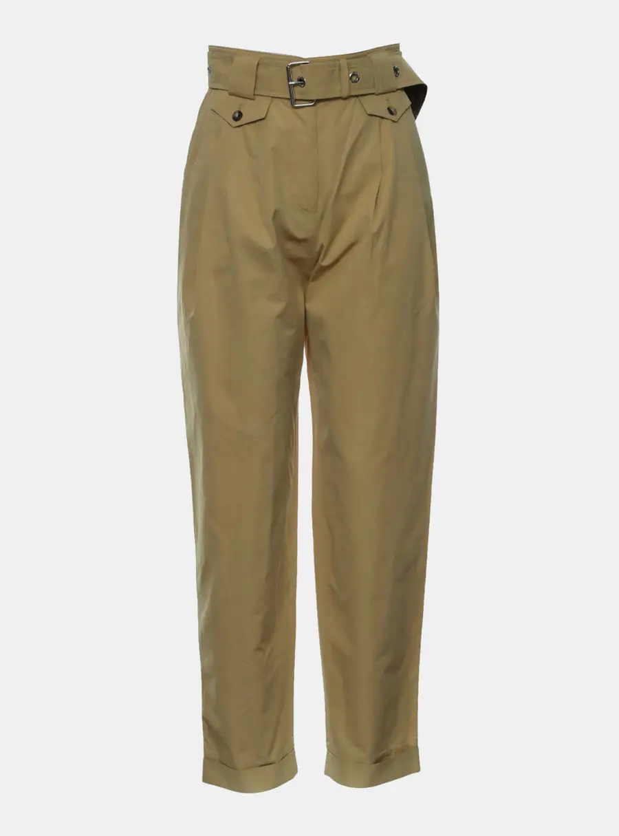 Louis Vuitton Brown Belted Pants S