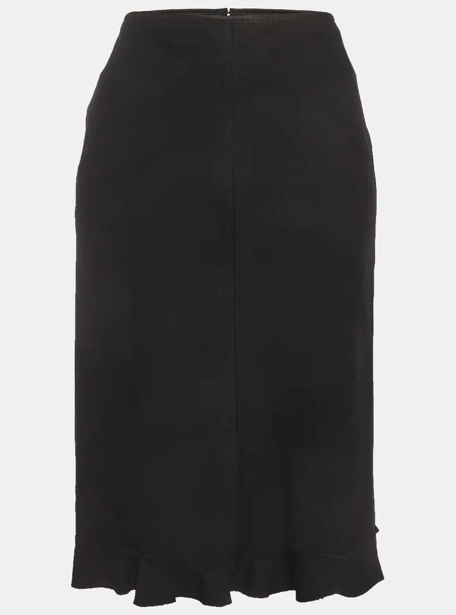 Louis Vuitton Black Wool Pencil Skirt M