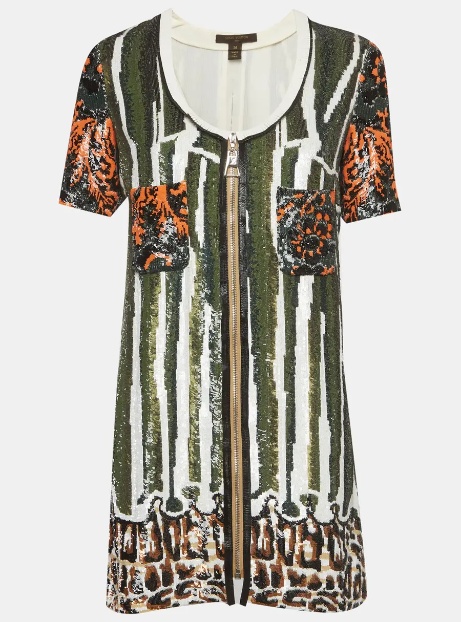 Louis Vuitton Multicolour Sequin Mini Dress S