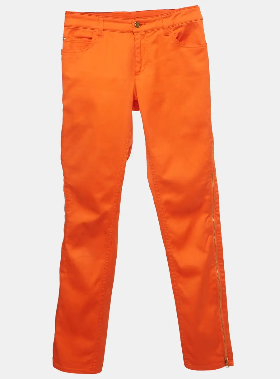 Louis Vuitton Orange Denim Side Zip Up Detail Jeans S/Waist 28"