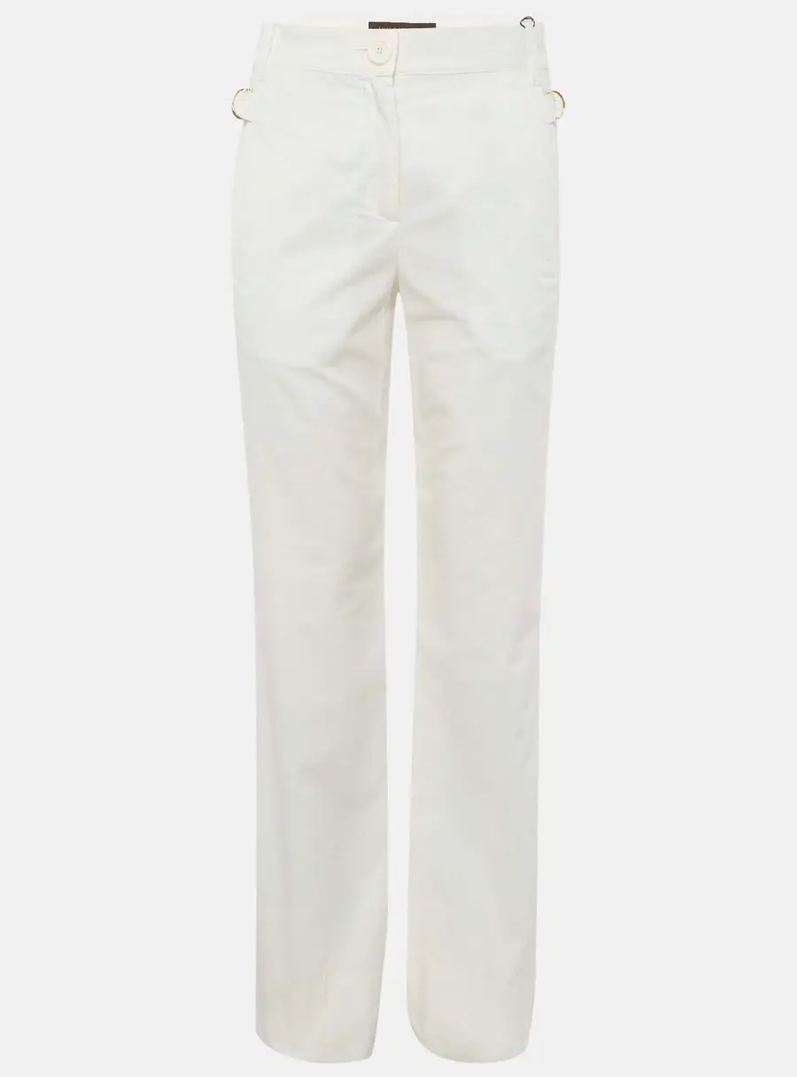 Louis Vuitton White Cotton Straight Fit Chino Pants S