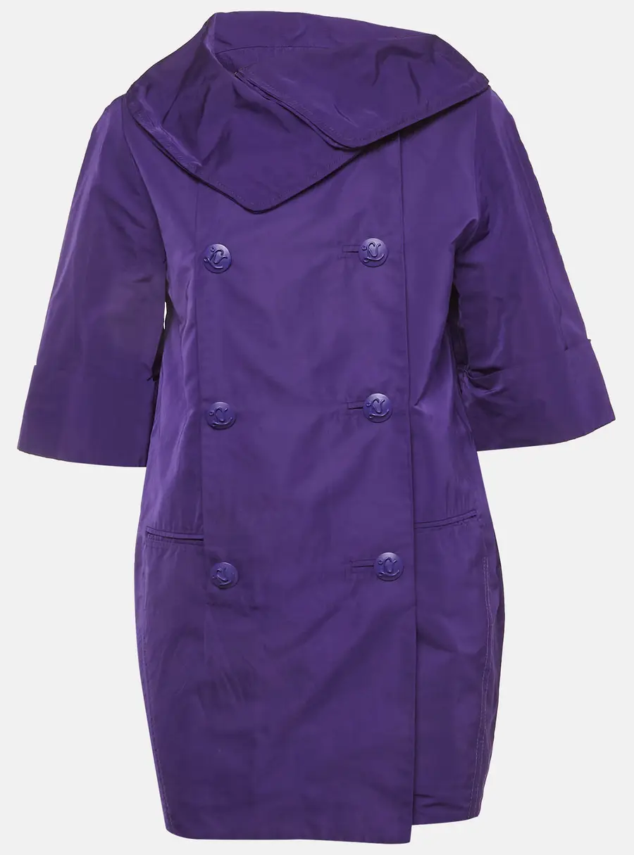 Louis Vuitton Purple Silk Blend Double Breasted Jacket S