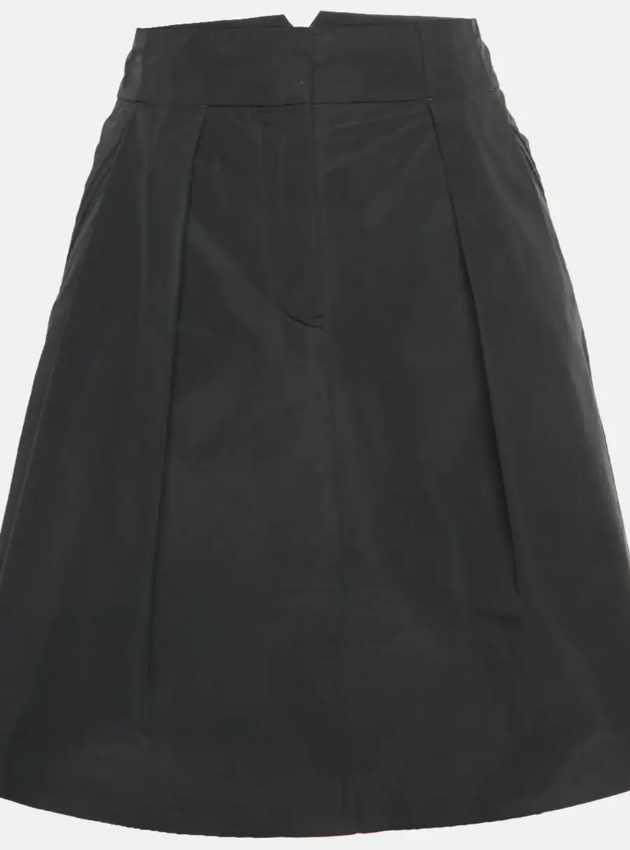Louis Vuitton Black Silk Blend Pleated Mini Skirt M