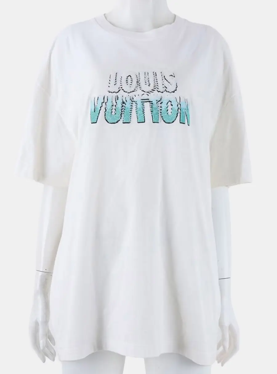 Louis Vuitton White Cotton short sleeves Size L