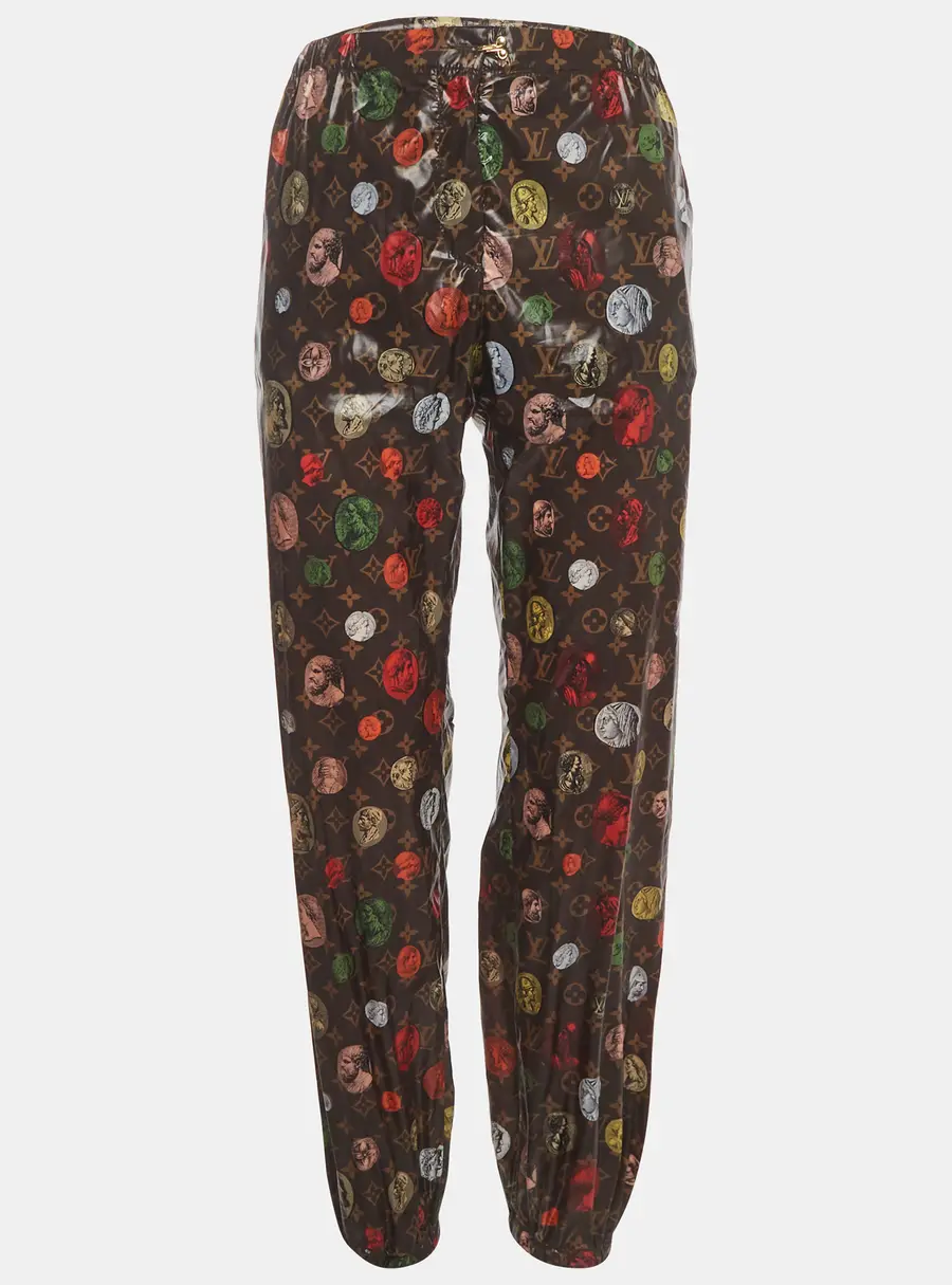 Louis Vuitton x Fornasetti Multicolour Cameo & Coin Print Nylon Jogging Pants S