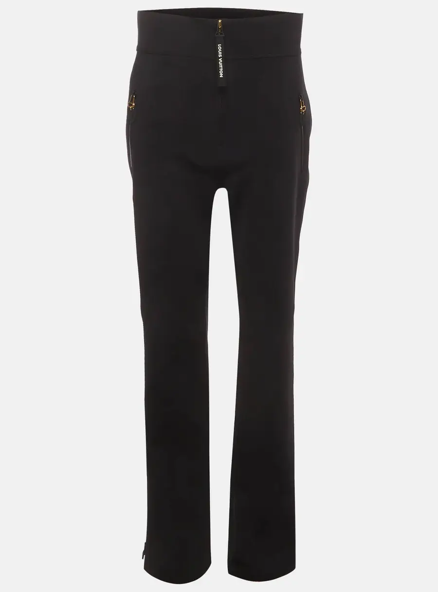 Louis Vuitton Black Nylon Straight Fit Trouser L