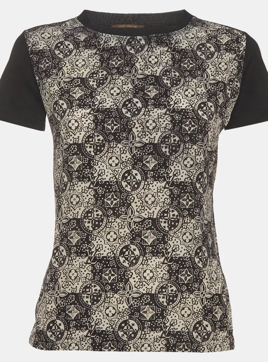 Louis Vuitton Navy Blue Monogram Jersey Short Sleeve T-Shirt S