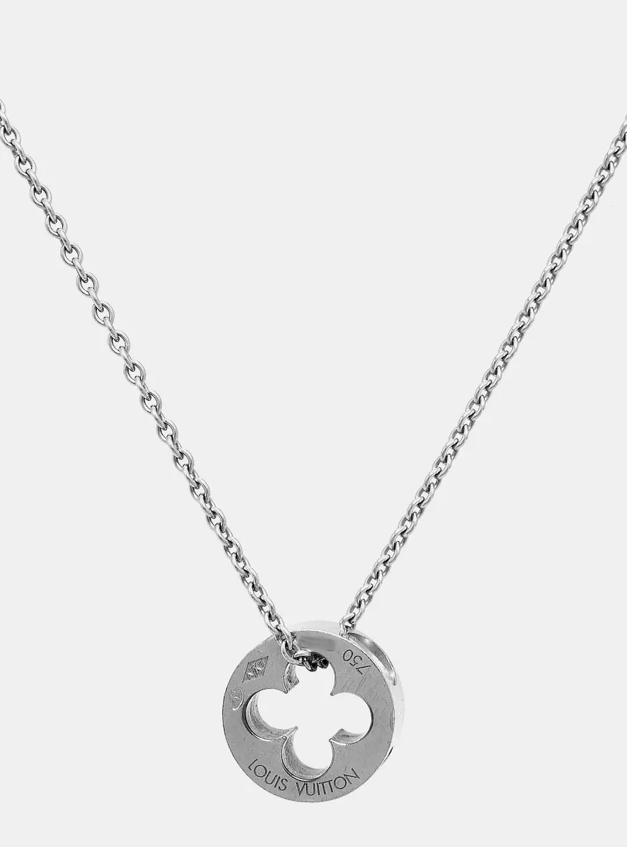Louis Vuitton Empreinte 18k White Gold Pendant Necklace