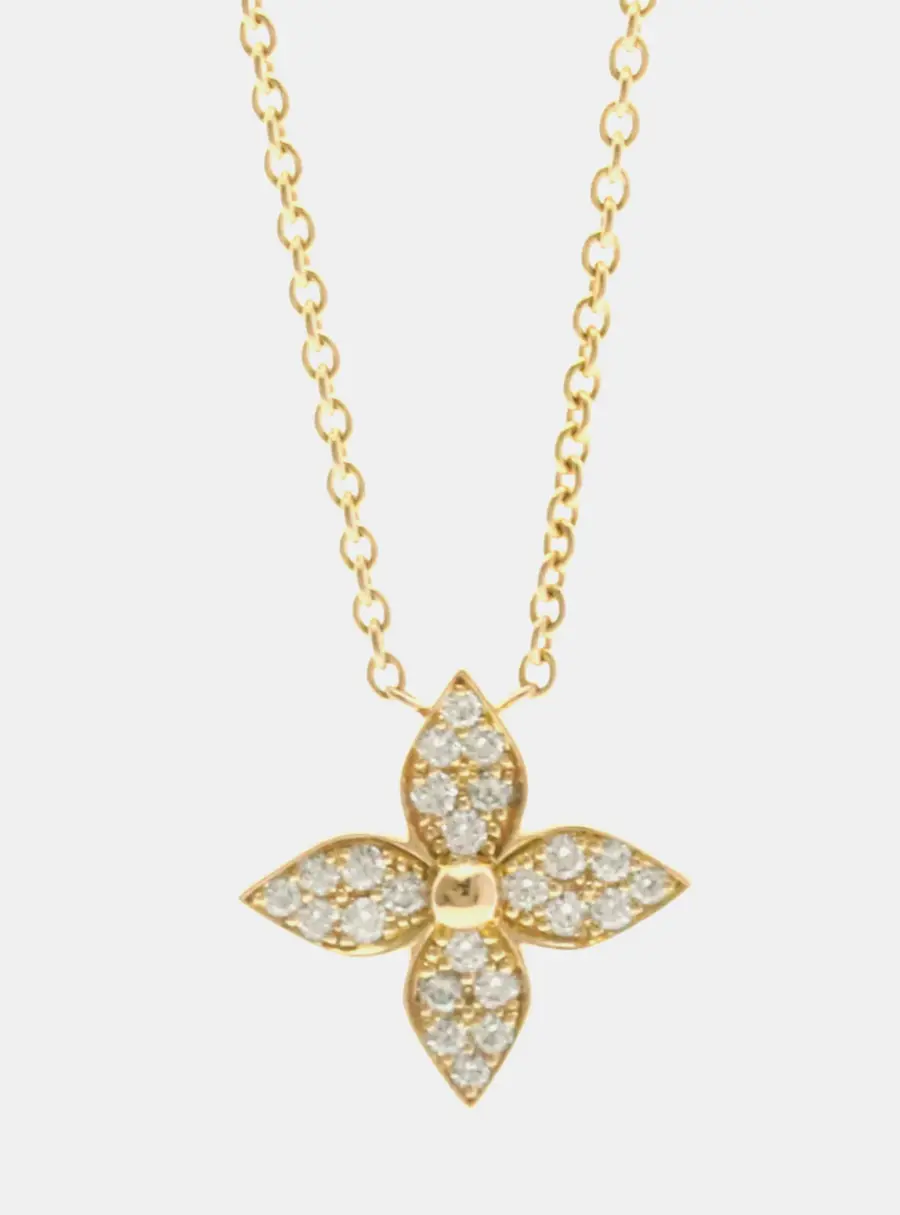 Louis Vuitton Star Blossom Diamond 18K Pink Gold Pendant Necklace