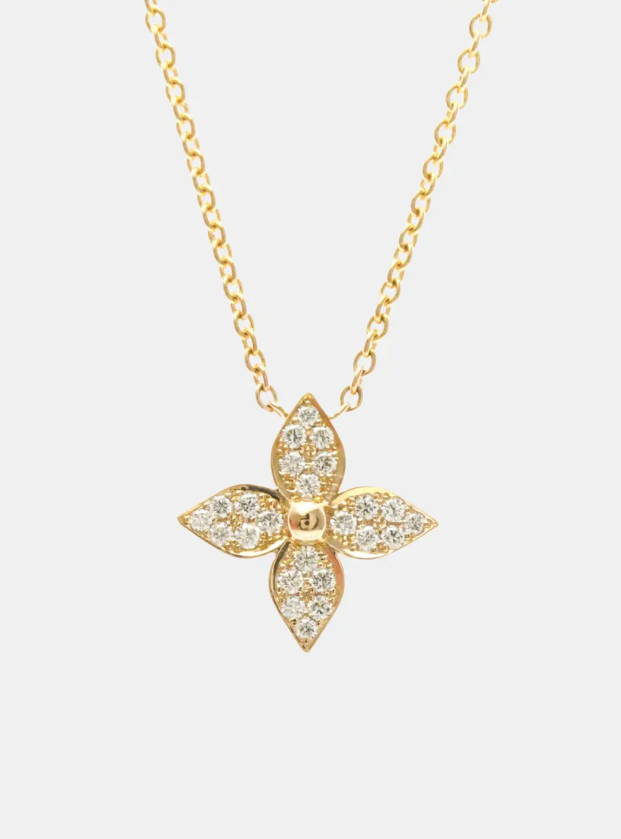 Louis Vuitton Star Blossom Diamond Necklace Pink Gold 18K Diamond Pendant Necklace Pink Gold