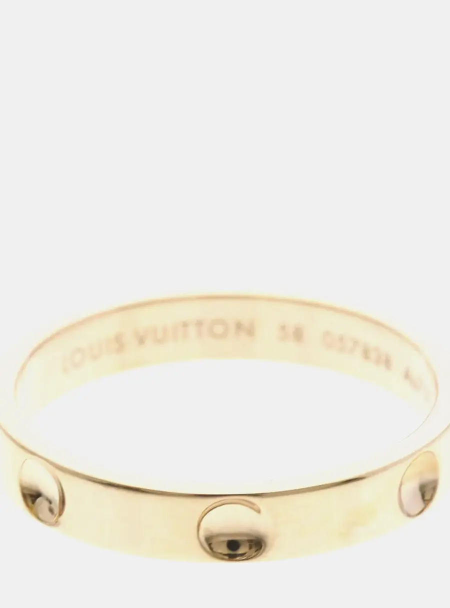Louis Vuitton Empreinte 18k Pink Gold Band Ring