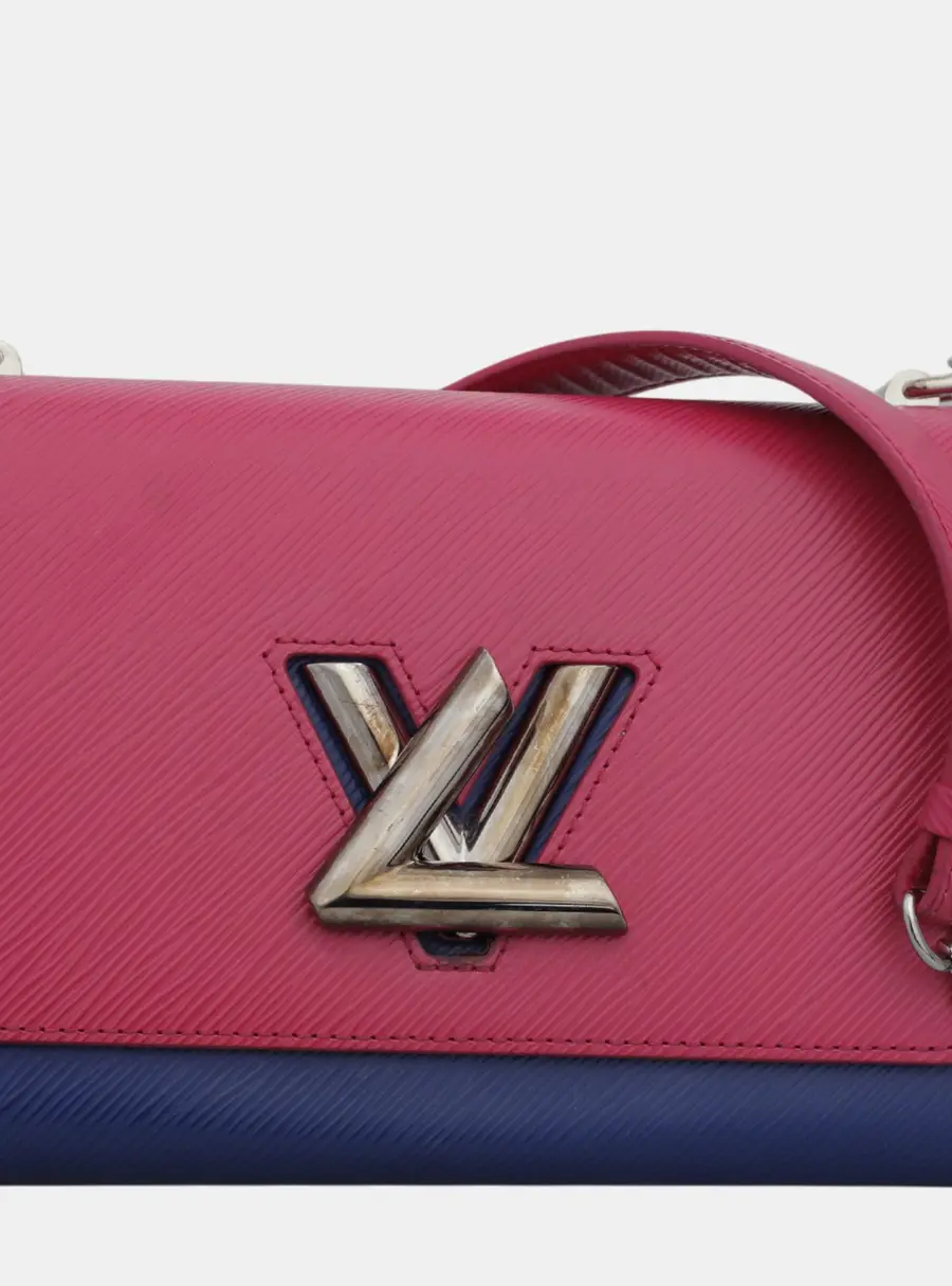 Louis Vuitton Twist MM Pink Blue Epi Leather Shoulder Bag