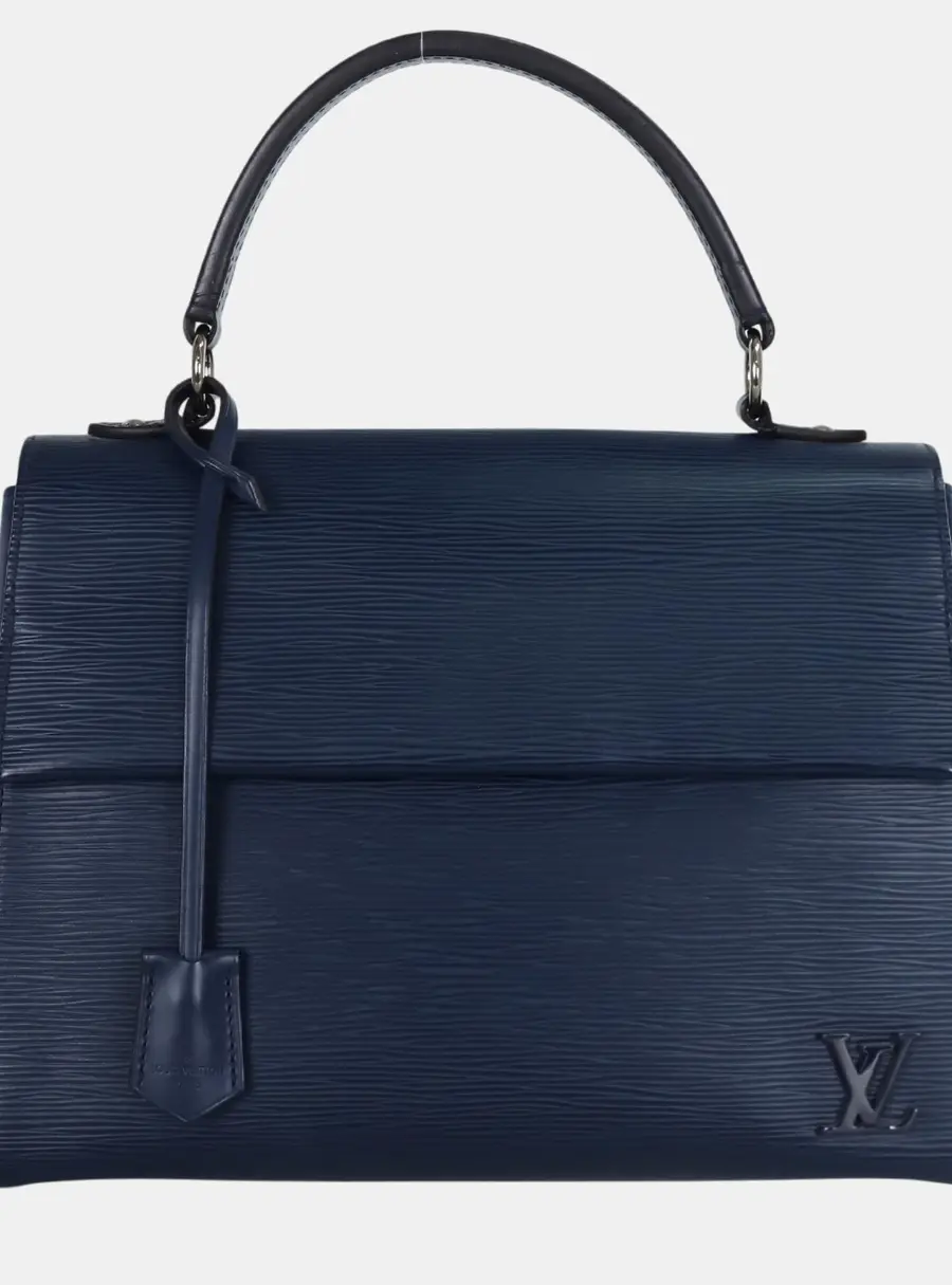 Louis Vuitton Cluny MM Navy Blue Epi Leather Shoulder Bag