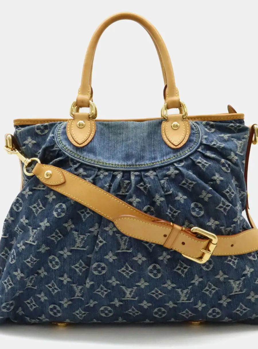 Louis Vuitton Blue Monogram Denim Neo Cavi Gm Tote Bag