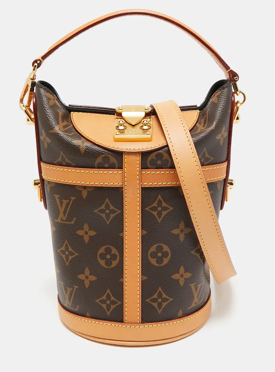 Louis Vuitton Duffle Brown Coated Canvas and Leather Bucket bag