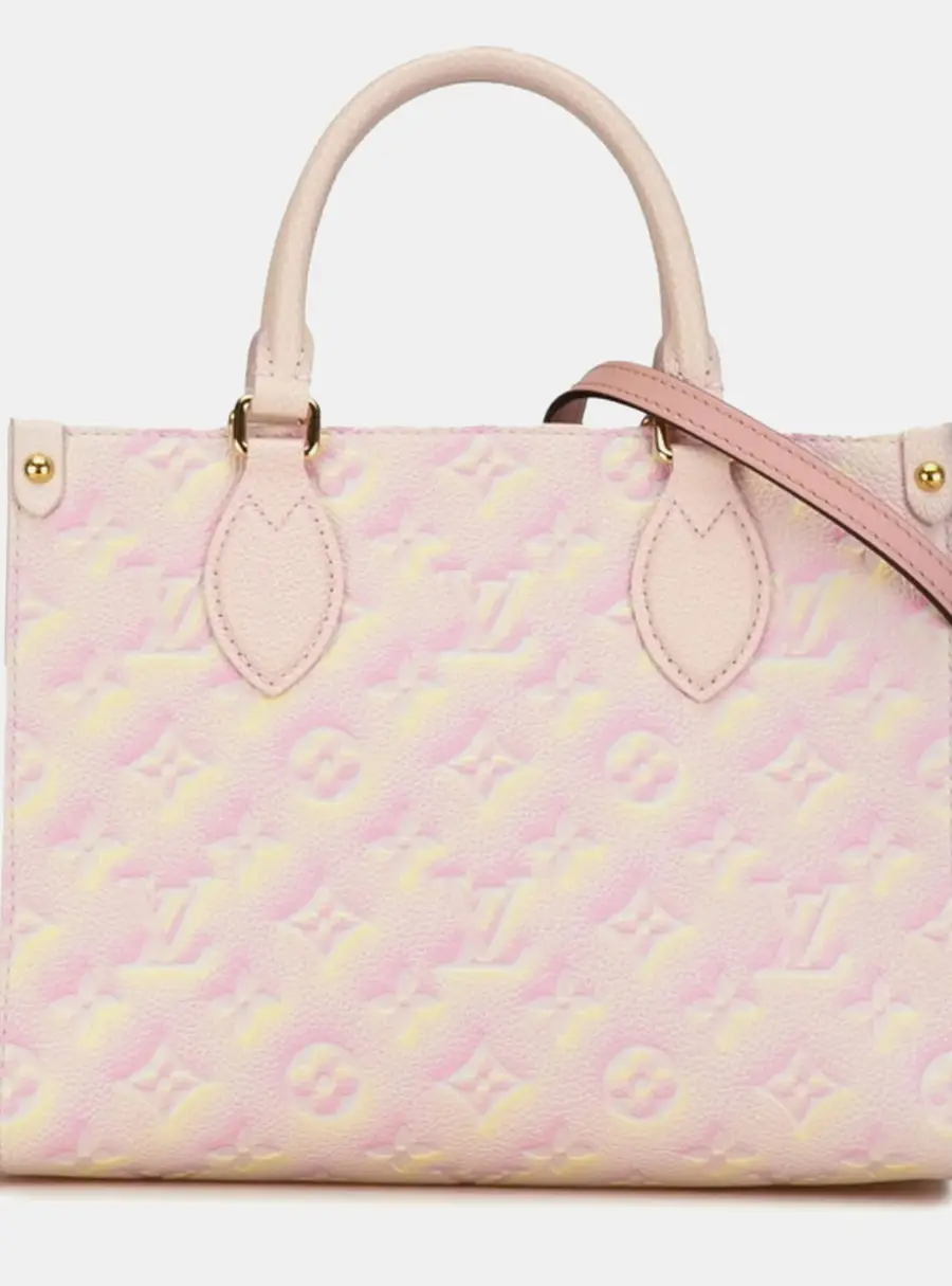 Louis Vuitton Pink Monogram Empreinte Summer Stardust OnTheGo PM Tote Bag