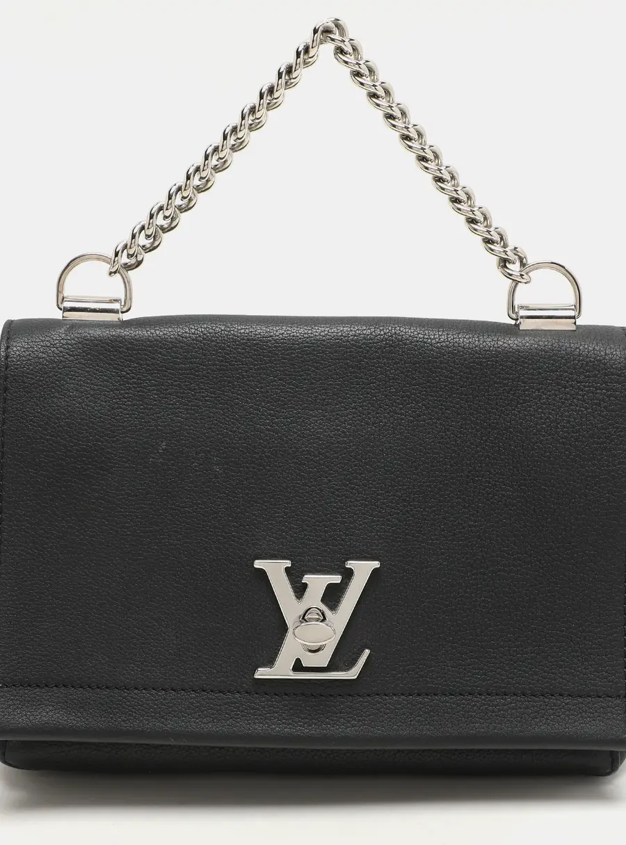 Louis Vuitton Lockme II Black Leather Satchel