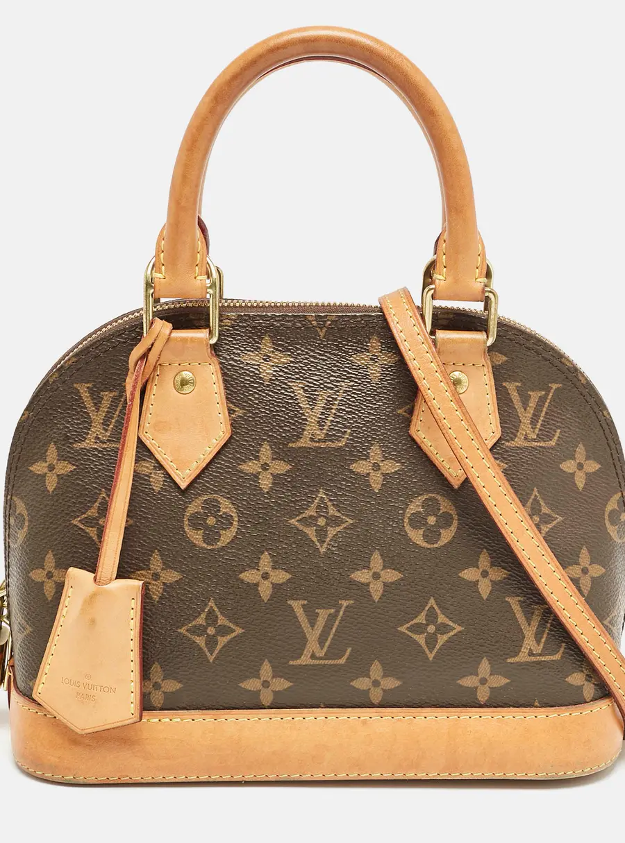Louis Vuitton Alma XS Brown Coated Canvas and Leather Satchel