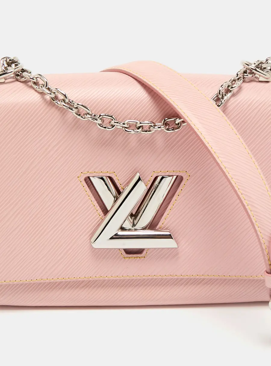 Louis Vuitton Rose Ballerine Epi Leather Twist Chain MM Bag