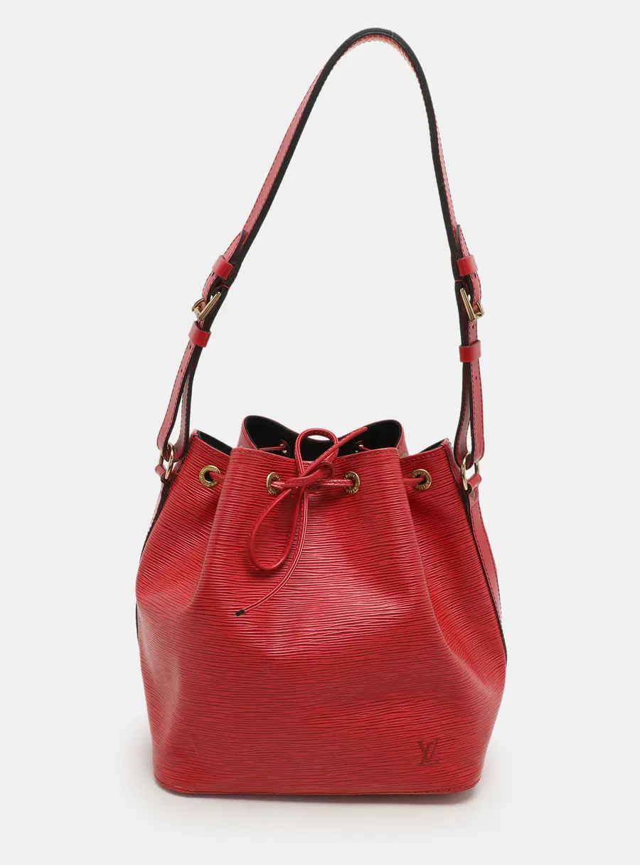 Louis Vuitton Petit Noe Red Leather Bucket bag