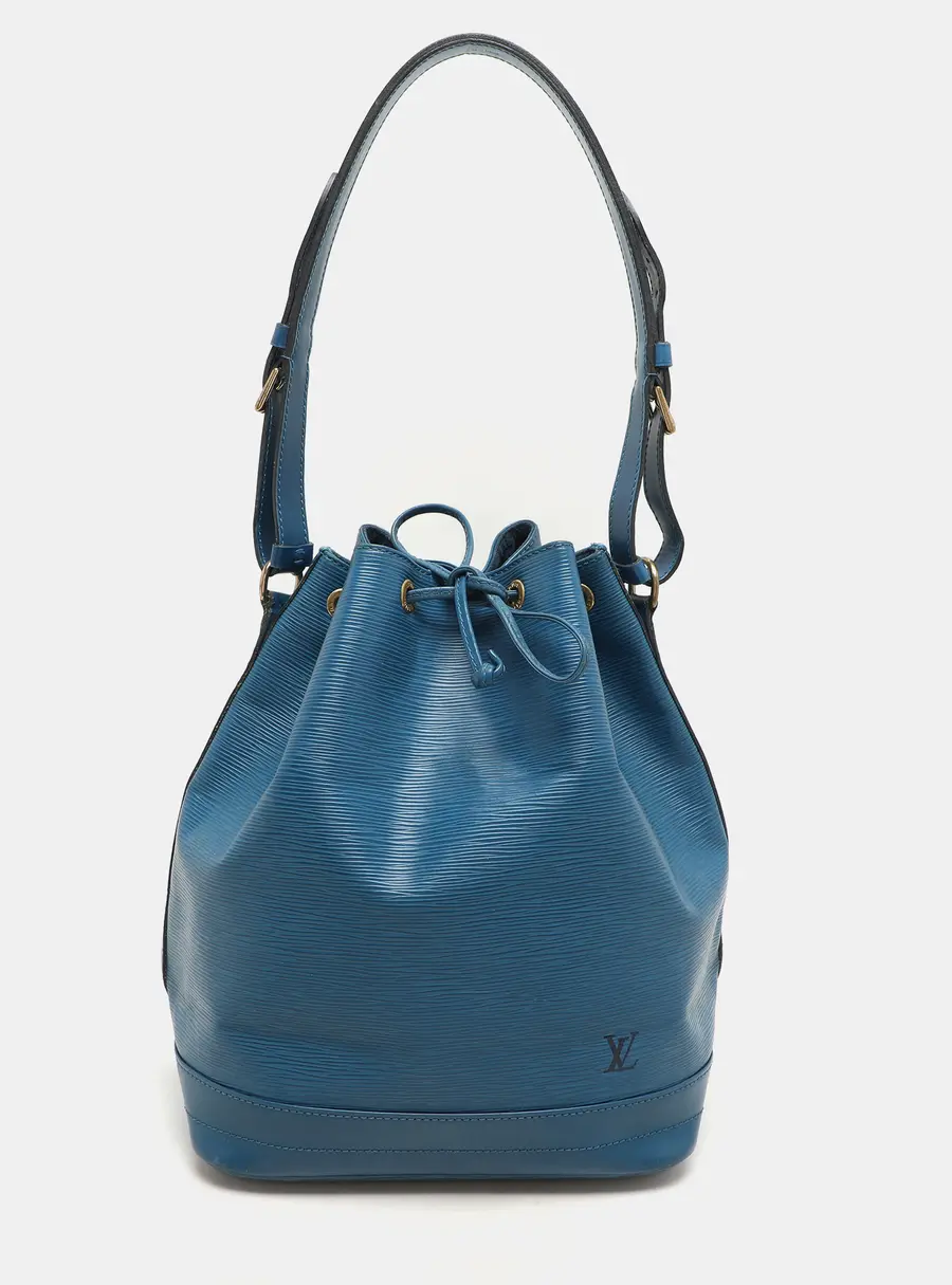 Louis Vuitton Noe Blue Leather Bucket bag