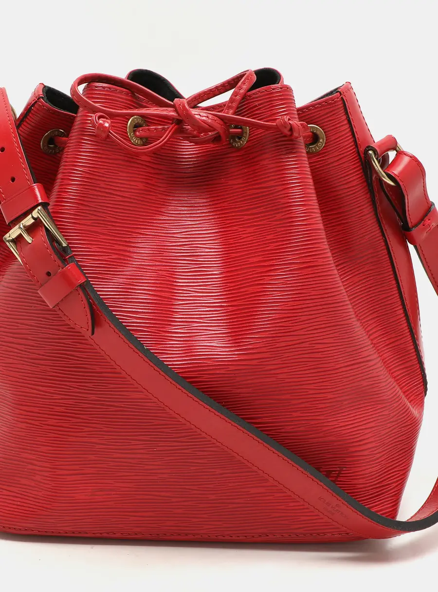 Louis Vuitton Petit Noe Red Leather Bucket bag