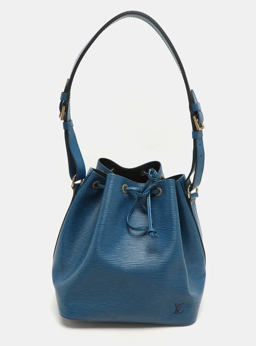 Louis Vuitton Petit Noe Blue Leather Bucket bag