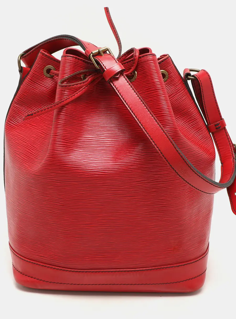 Louis Vuitton Noe Red Leather Bucket bag