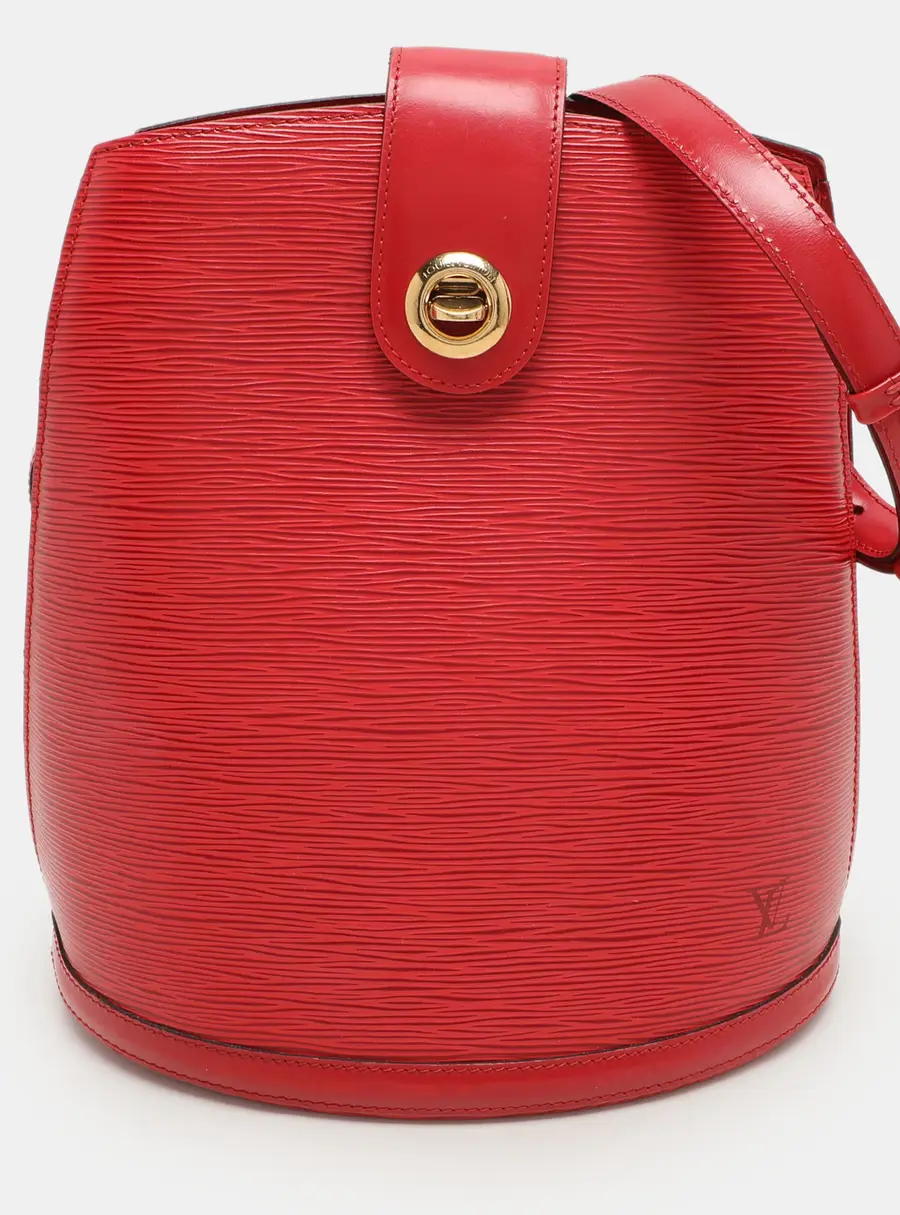 Louis Vuitton Red Epi Leather Cluny Bucket Bag