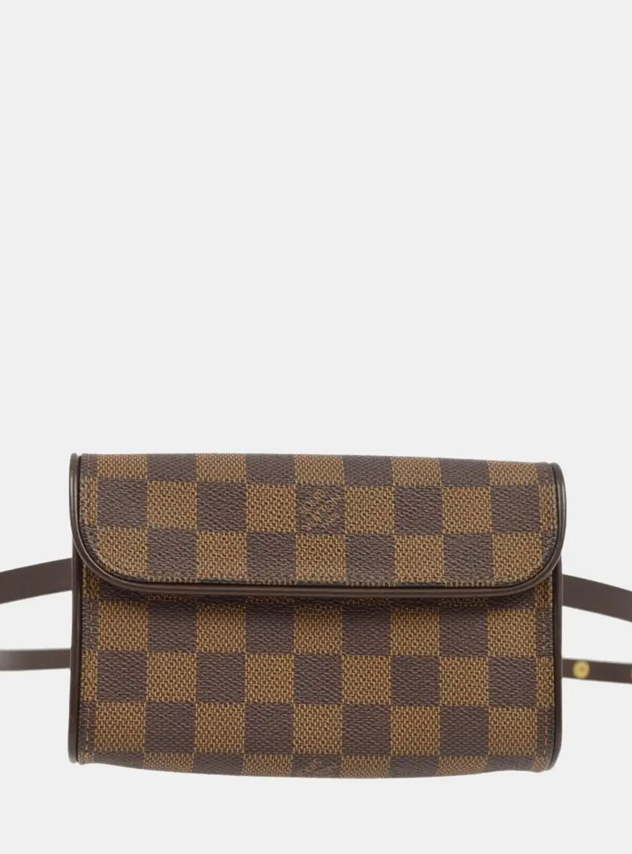 Louis Vuitton Damier Ebene Canvas Pochette Florentine Belt Bum Bag
