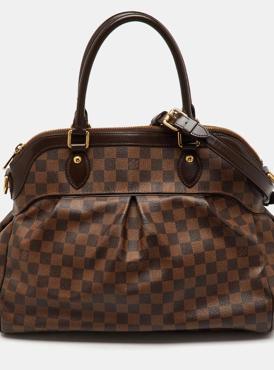 Louis Vuitton Trevi Medium Brown Coated Canvas and Leather Satchel