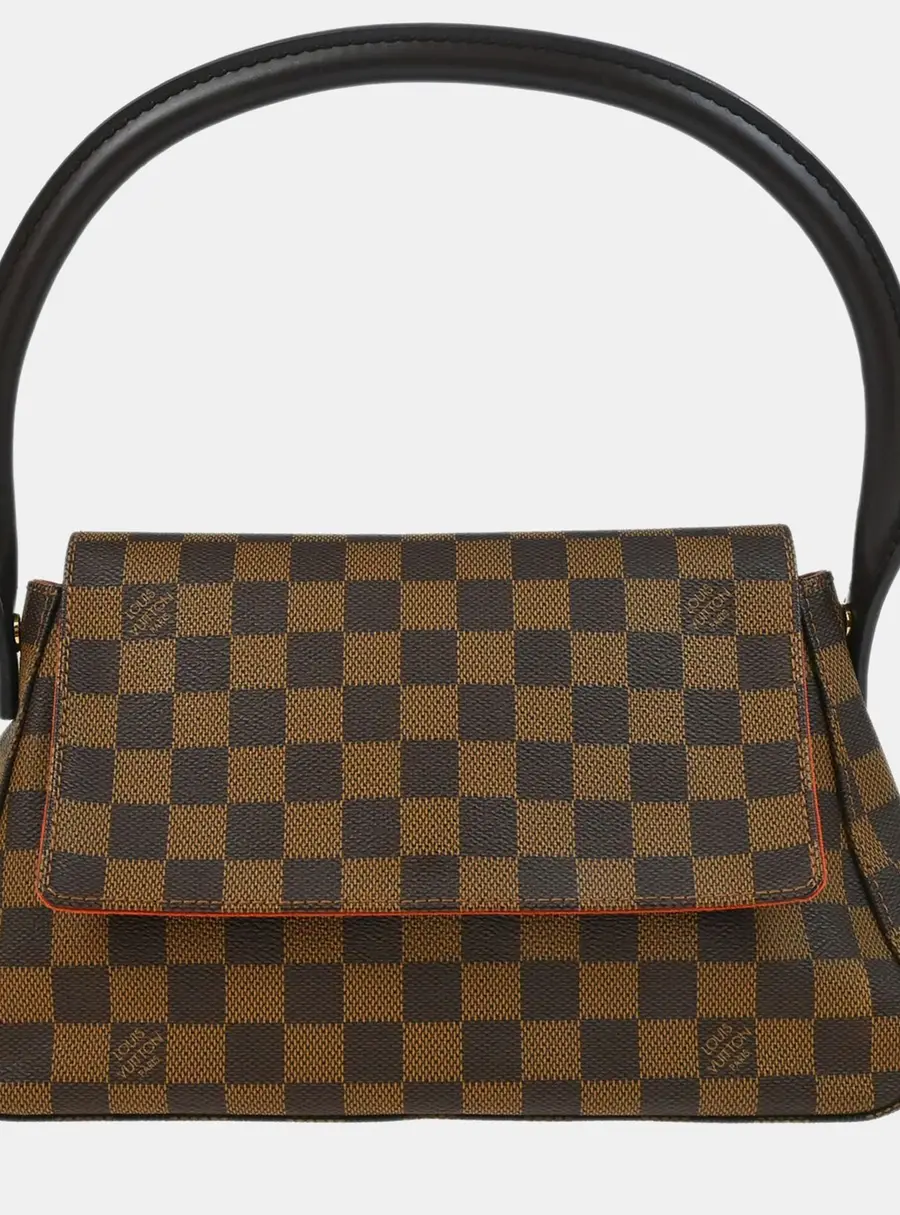 Louis Vuitton Mini Looping PM Ebene Damier Canvas Top Handle Bag