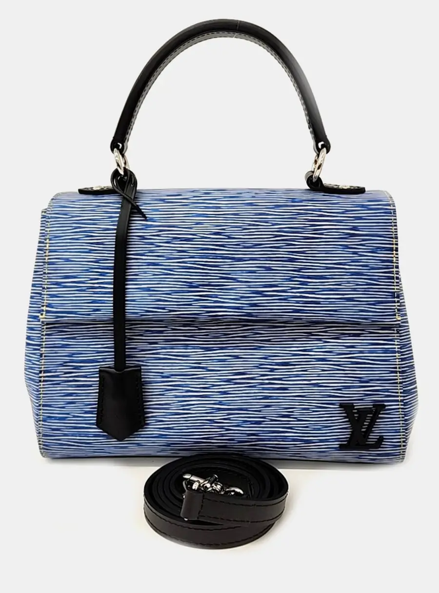 Louis Vuitton Clooney BB Blue Epi Leather Top Handle Bag