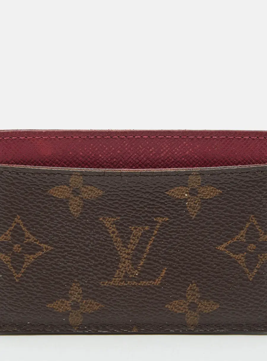 Louis Vuitton Pink Coated Canvas and Leather Card Holder