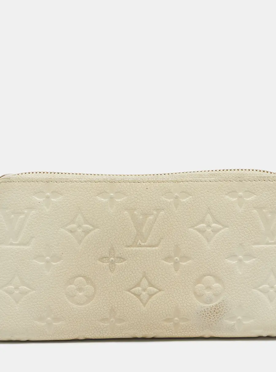 Louis Vuitton Zippy White Patent Leather and Patent Leather Continental Wallet