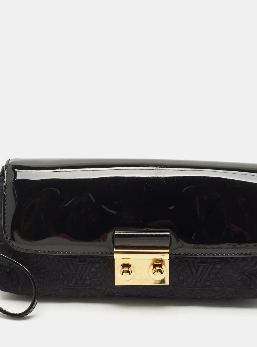 Louis Vuitton Dentelle Black Nylon and Patent Leather Pochette