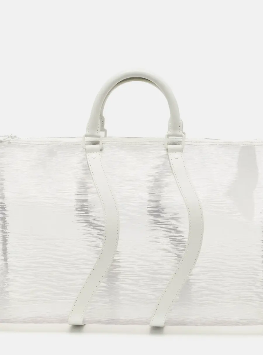 Louis Vuitton Keepall Bandouliere Transparent Leather and PVC Duffel Bags