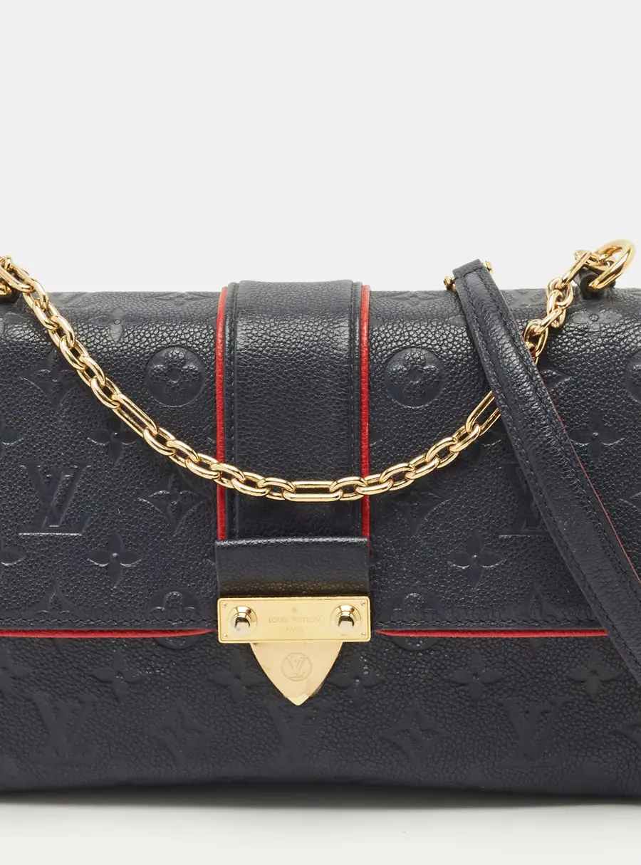 Louis Vuitton Marine Rouge Monogram Empreinte Leather Saint Sulpice PM Bag