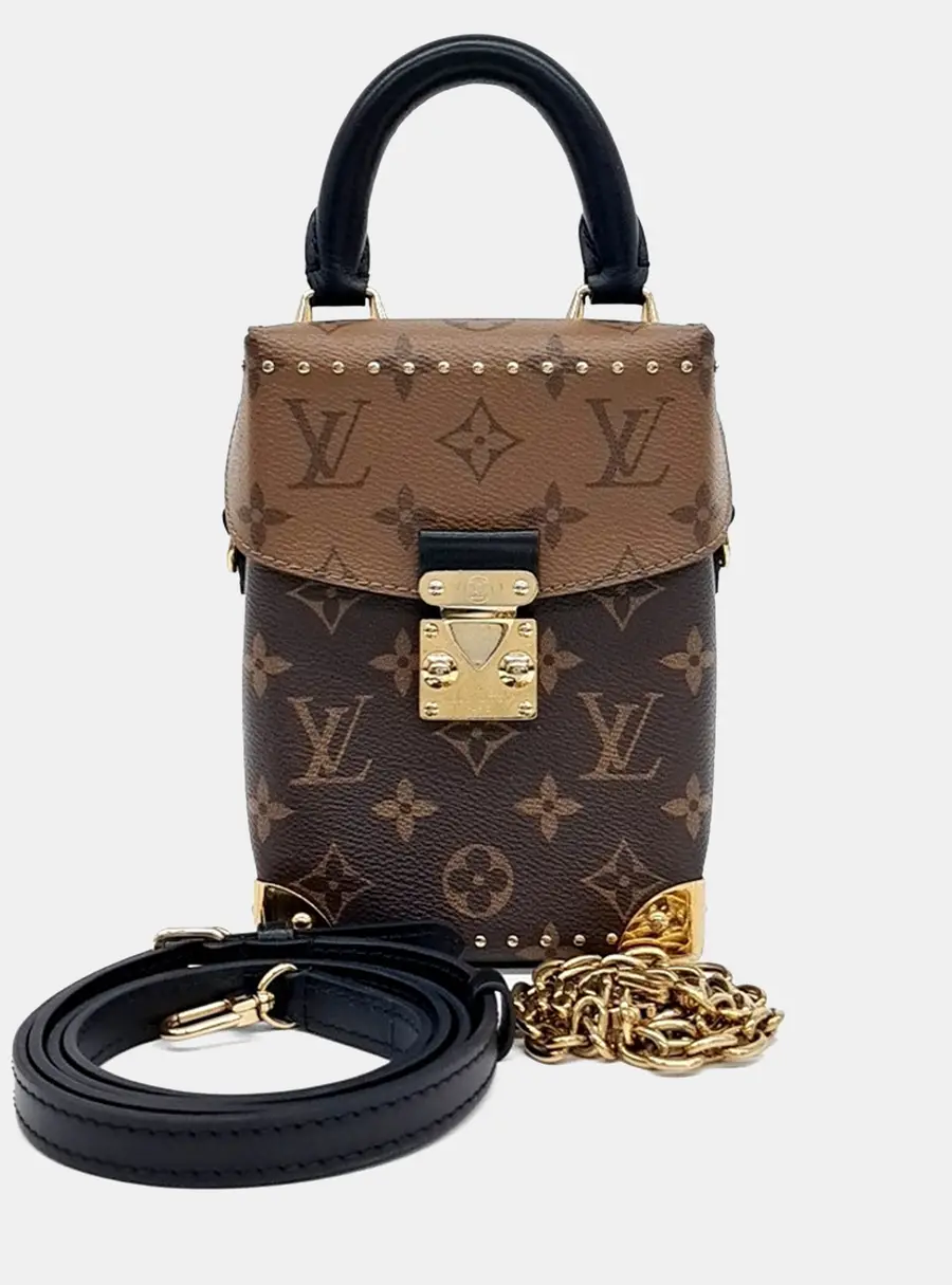 Louis Vuitton Petite Malle Reverse PM Brown Monogram Canvas Crossbody Bag
