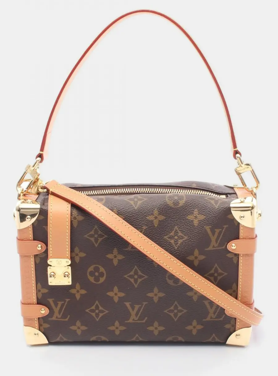 Louis Vuitton Side Trunk MM Brown Monogram Canvas Shoulder Bag
