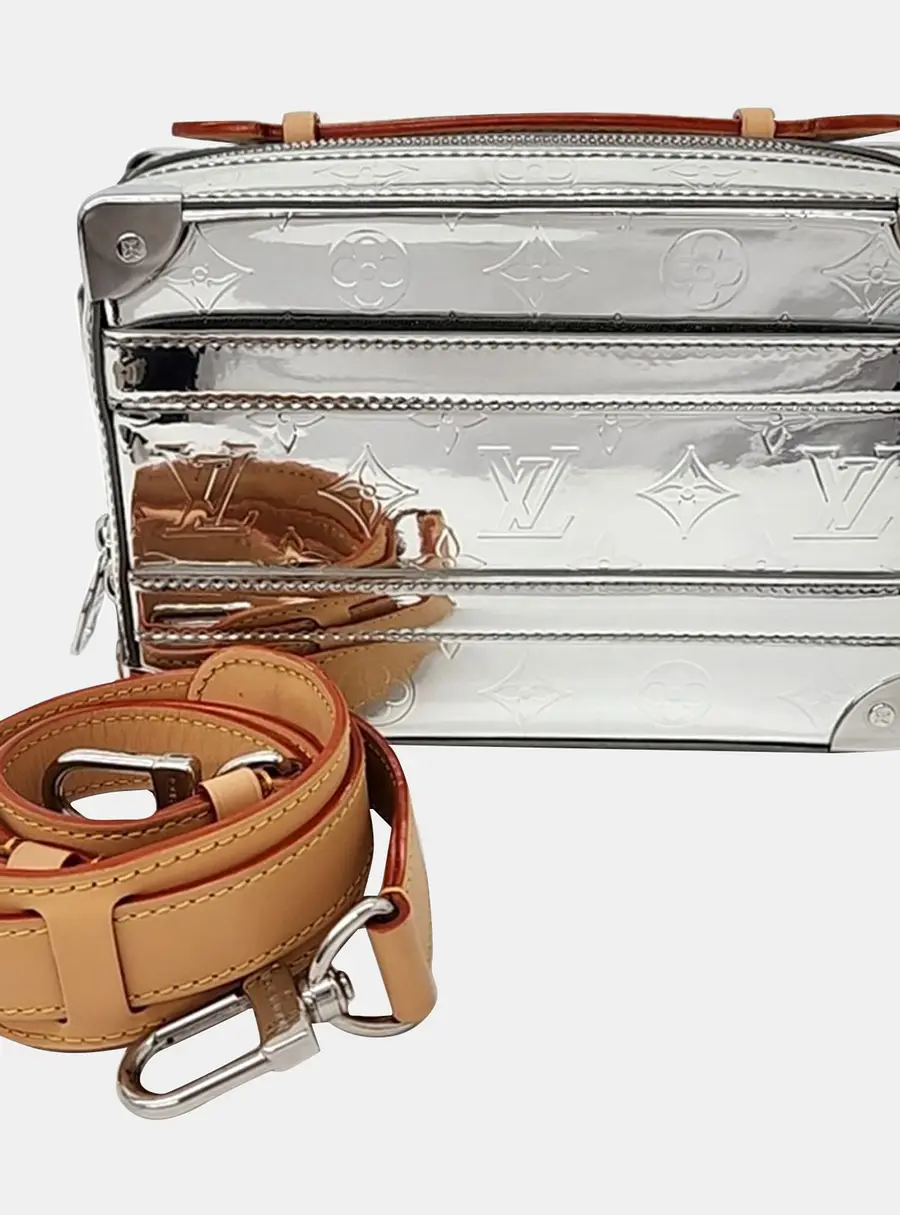 Louis Vuitton Trunk LMM Silver Monogram Canvas Top Handle Bag