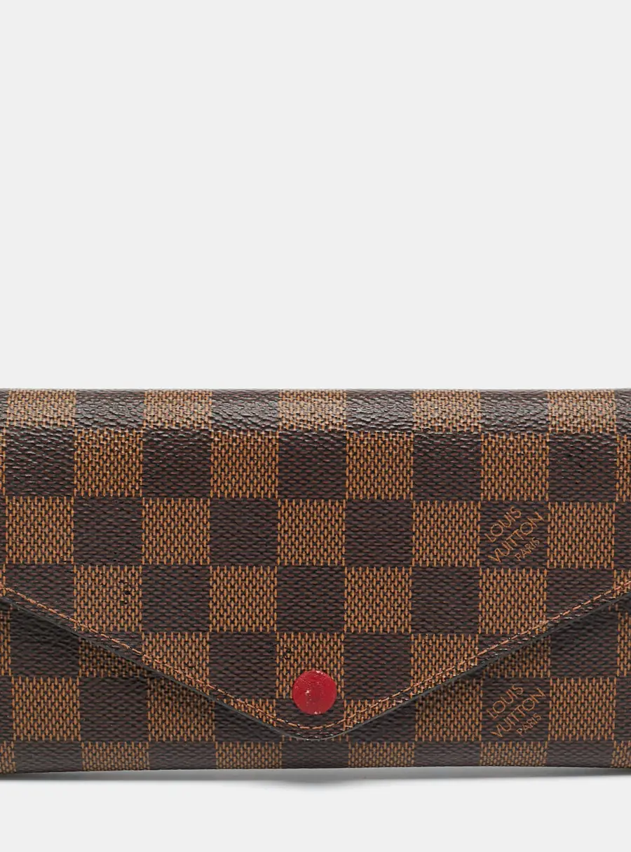 Louis Vuitton Josephine Red Coated Canvas Trifold Wallet