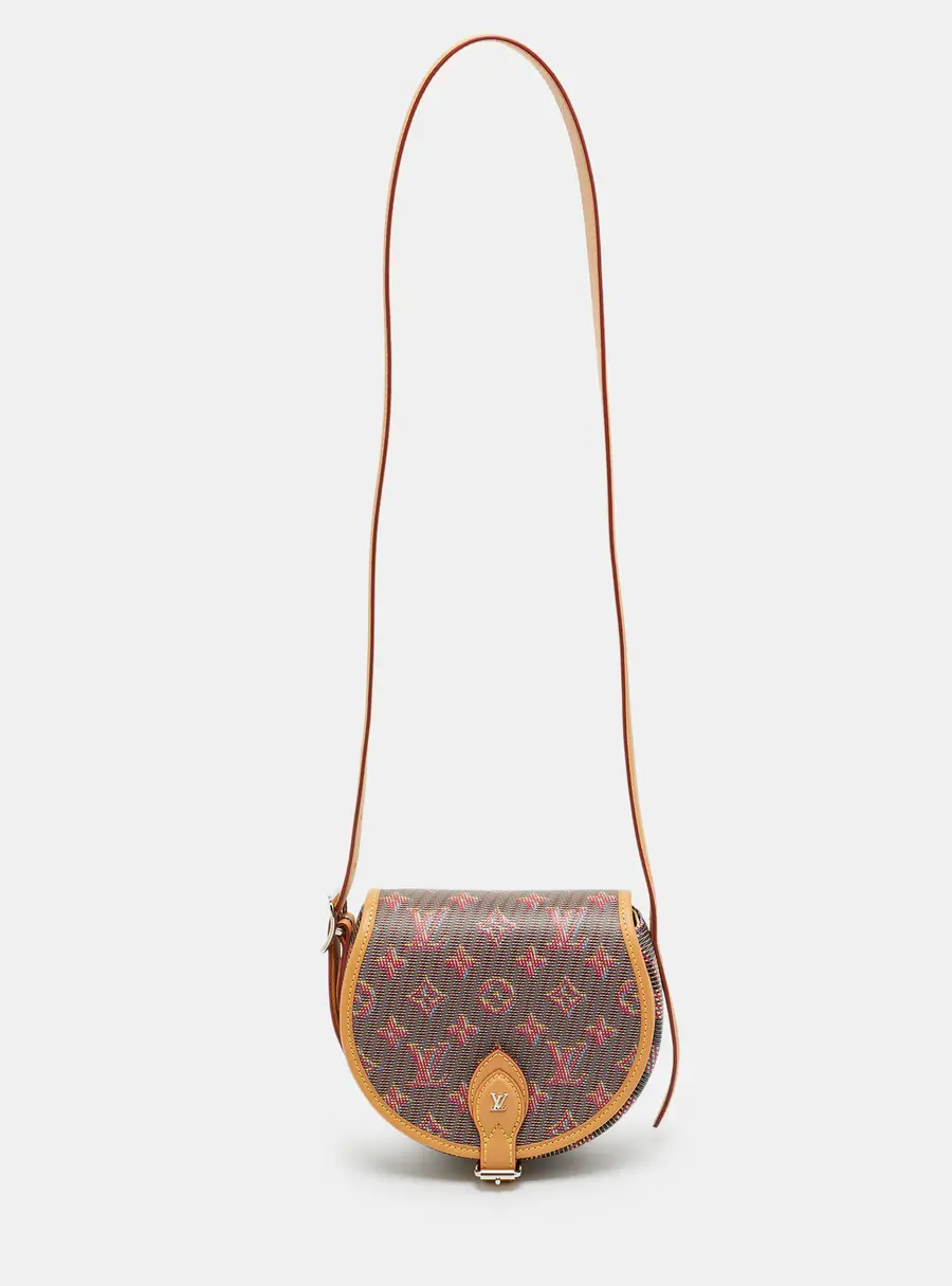 Louis Vuitton Tambourine Pink Coated Canvas and Leather Shoulder Bags