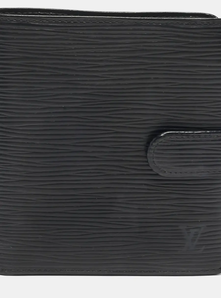 Louis Vuitton Porte Billets Black Epi Leather Wallet