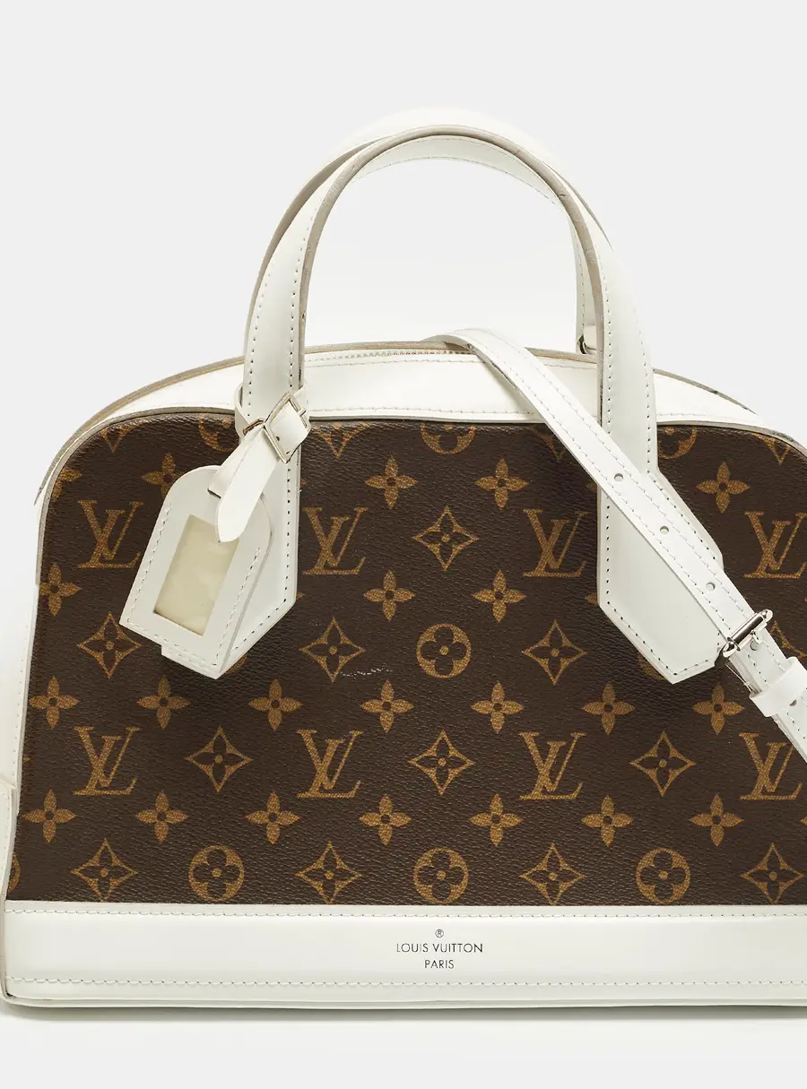 Louis Vuitton Dora PM White Monogram Canvas Bag
