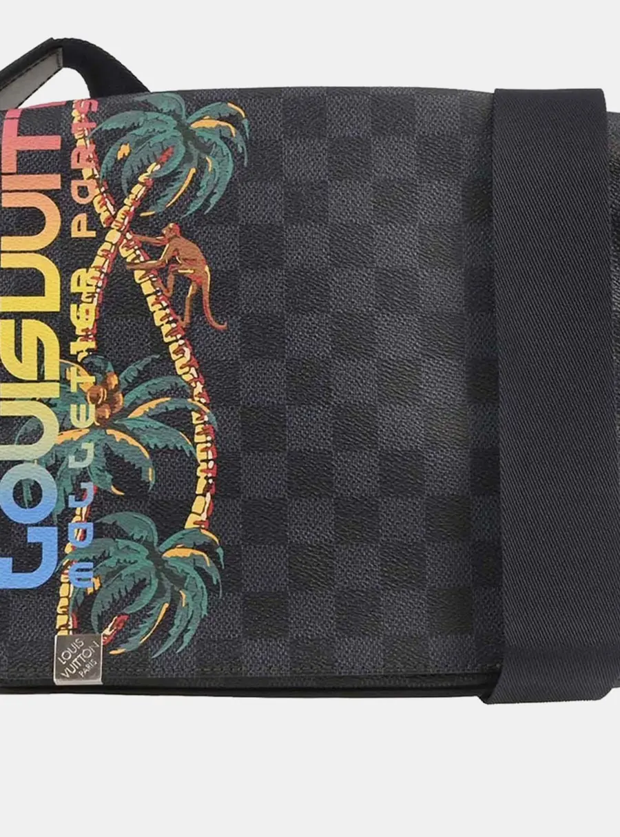 Louis Vuitton District NM Damier Cobalt PM Blue Canvas Shoulder Bag