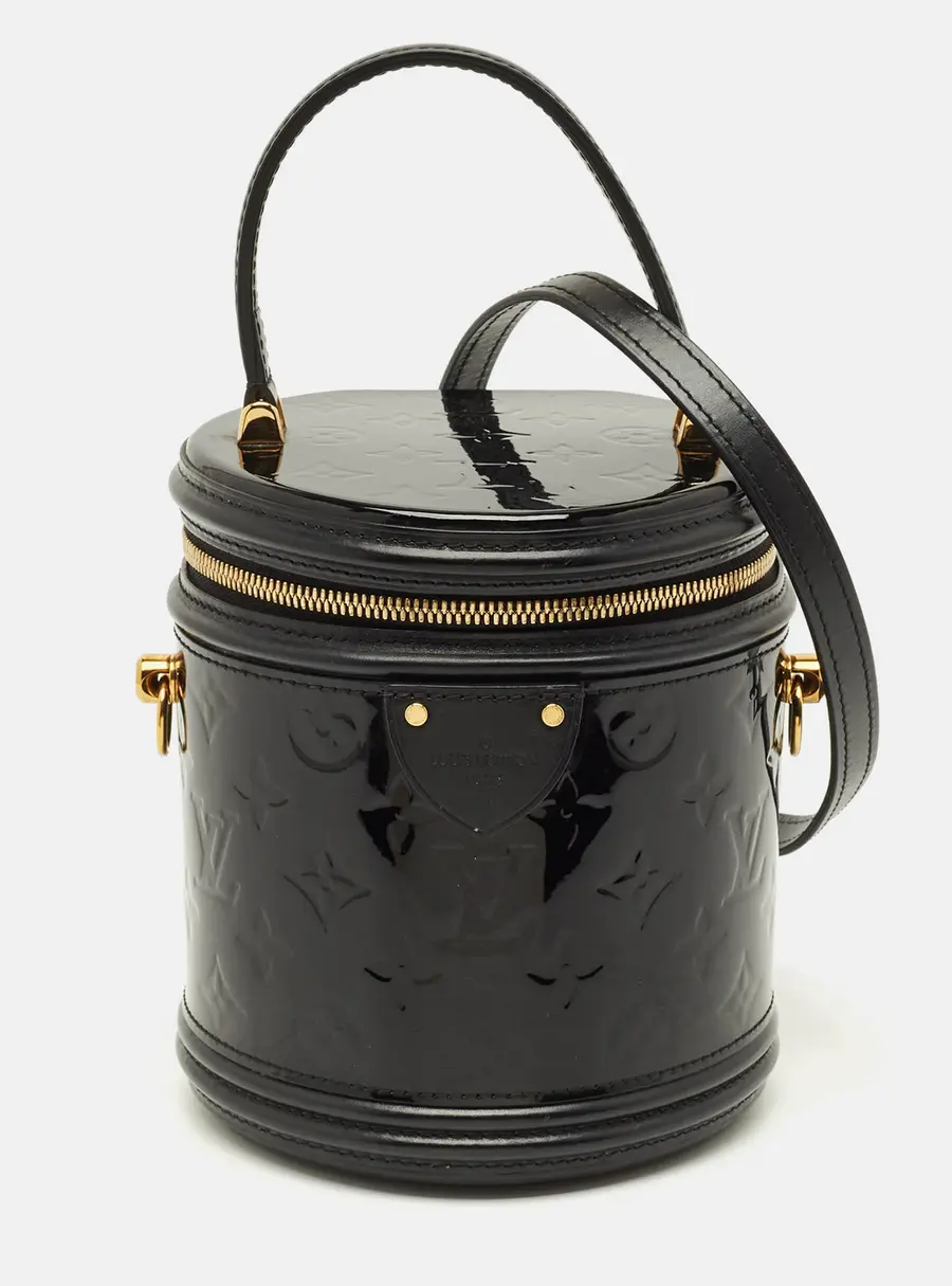 Louis Vuitton Cannes Black Magnetique Monogram Vernis Bag